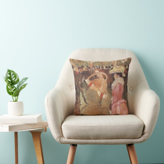 Coussin Bal au Moulin Rouge par Toulouse Lautrec (Chaise)