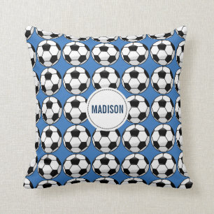 Coussin Bal de soccer personnalisé avec nom et numéro d'