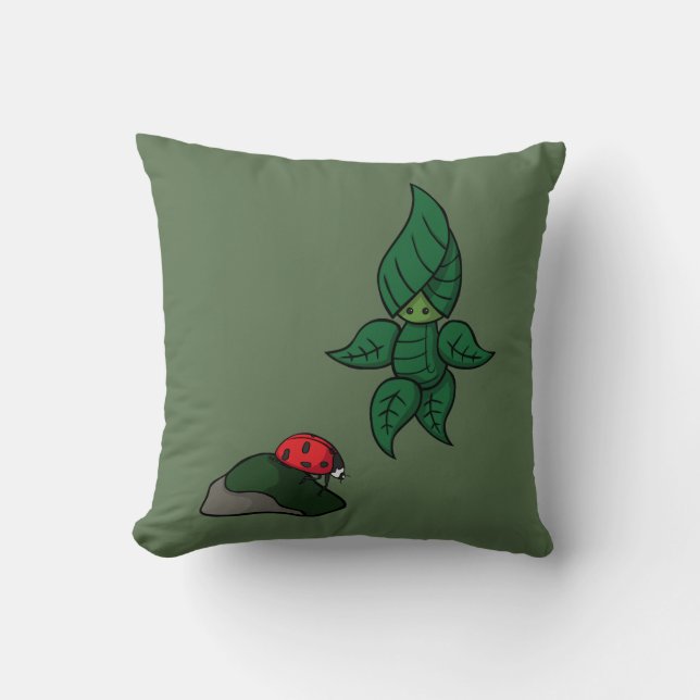 Coussin Balade dans l'oreiller à jets dans les bois (Recto)
