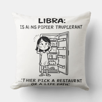Coussin Balance Indecis Libra Choisir Un Restaurant Drôle 