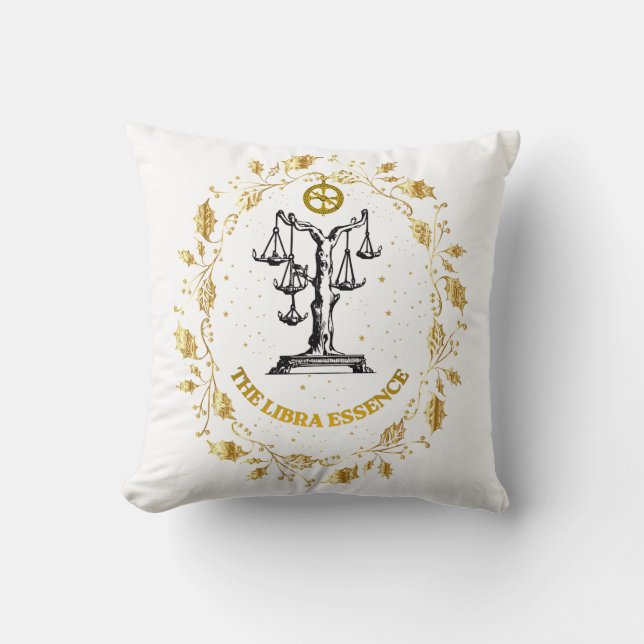 Coussin Balance Zodiaque Luxe  Astrologie Art (Recto)