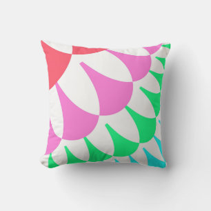 Coussin Balances arc-en-ciel blanches