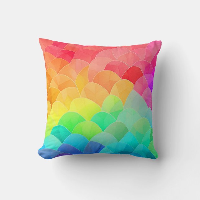 Coussin Balances arc-en-ciel de sirène (Recto)