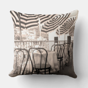Coussin Balcon de restaurant pittoresque, Italie