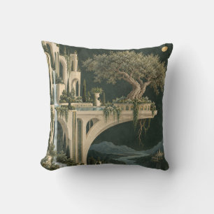Coussin Balcon du palais de l'olivier au clair de lune