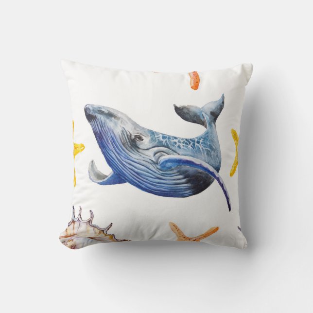 Coussin Baleine à graphisme d'entreprise : Tableau de chan (Recto)