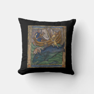 Coussin Baleine bestiaire médiévale c. 1270