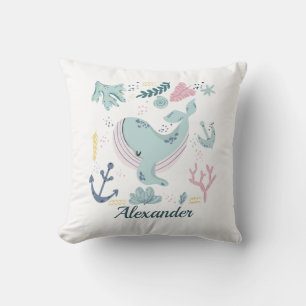 Coussin Baleine bleue Bébé Vie marine Océan Vie marine