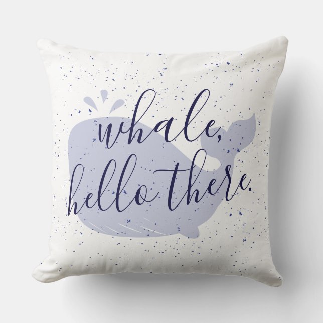 Coussin Baleine Bleue, Bonjour Il Y A Deux Tons D'Oreiller (Recto)