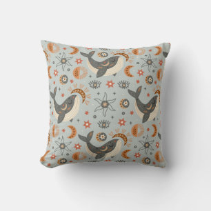 Coussin Baleine céleste Motif de Bohême