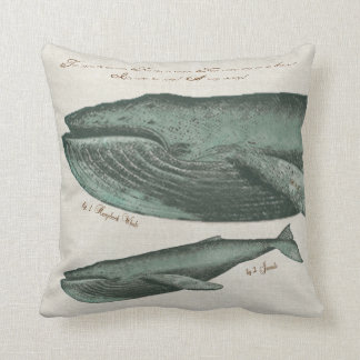 Coussin Baleine et veau de bosse vintage