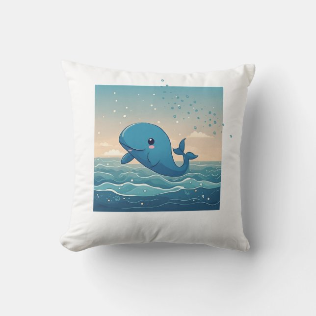 Coussin Baleine mignonne (Recto)
