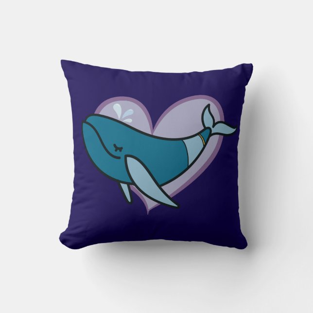 Coussin Baleine mignonne (Recto)