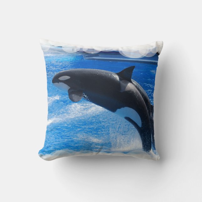Coussin Baleine sautante d'orque (Recto)
