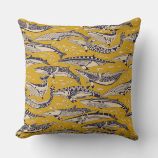 Coussin baleines de Minke or
