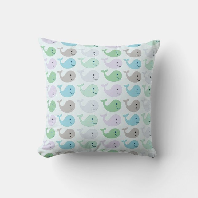 Coussin Baleines mignonnes (Recto)