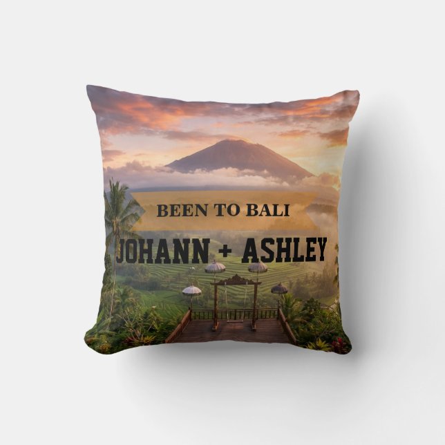Coussin Bali Indonesia Travel Souvenir Throw Pillow (Recto)