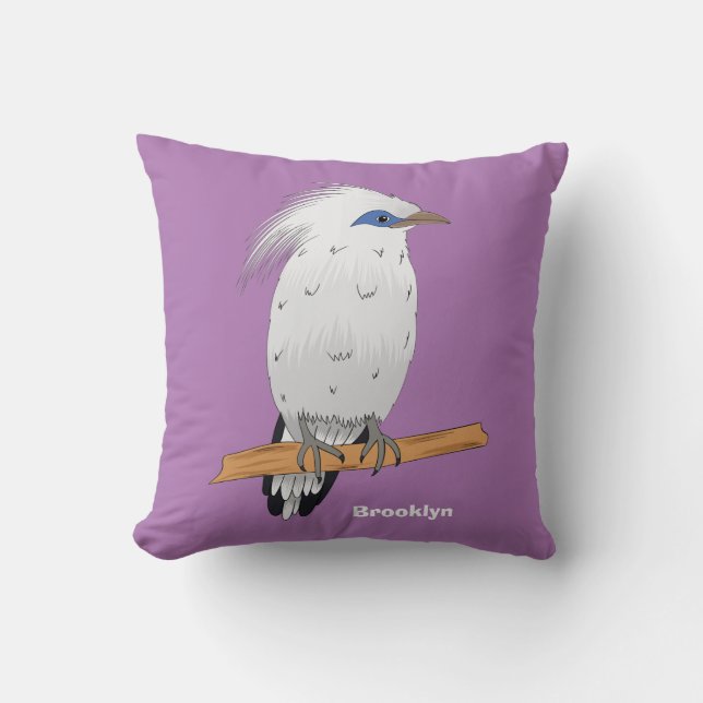 Coussin Bali Mina tropical oiseau exotique (Recto)