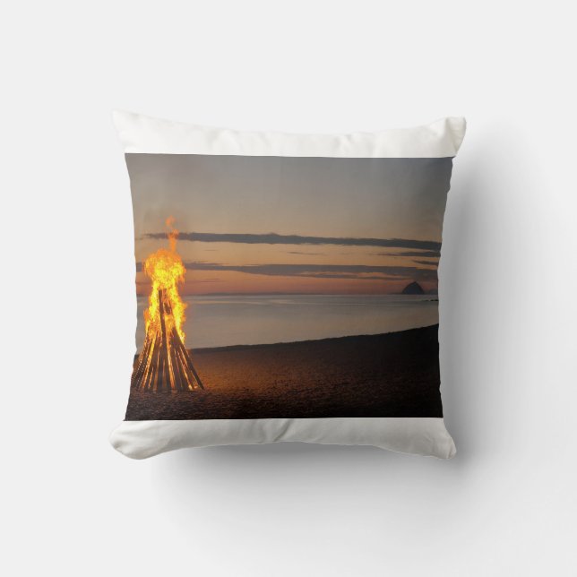 Coussin Balise sur la plage (Recto)