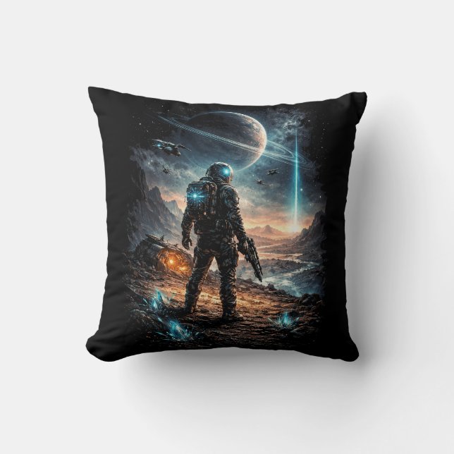 Coussin Balise sur le monde lointain (Recto)