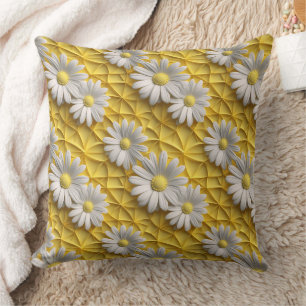 Coussin Balises 3d blanc et jaune