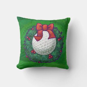 Coussin Ball de golf Fer de Noël en vert