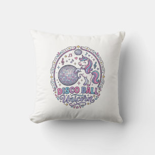 Coussin Balle de disco Licorne Licorne Impression ludique