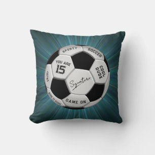 Coussin Balle de football personnalisée pour anniversaire