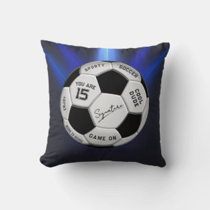 Coussin Balle de football personnalisée pour anniversaire