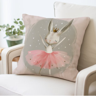 Coussin Ballerina Bunny, Lapin Tutu Rose