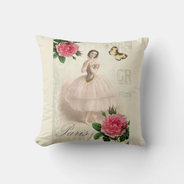 Coussin Ballerina parisienne (Recto)