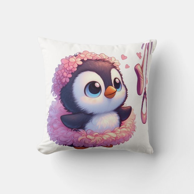 Coussin Ballerina Penguin Dreams (Recto)