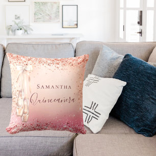 Coussin Ballerina rose de Quinceanera or rose parties scin