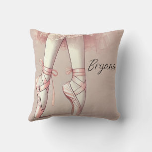 Coussin Ballerina rose orteils pointus fête d'anniversaire