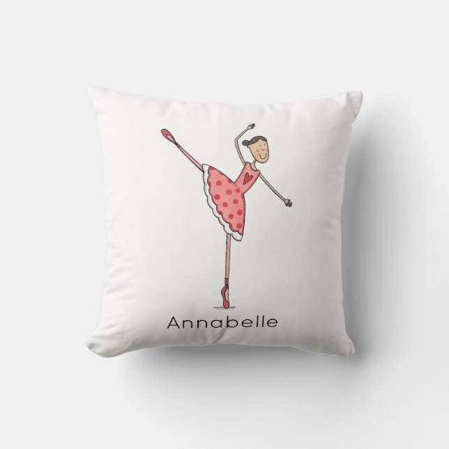 Coussin Ballerine Ballet Danseuse Personnalisée (Recto)