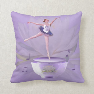 Coussin Ballerine de boîte à musique avec le nénuphar