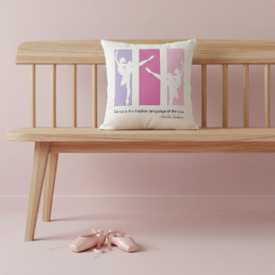 Coussin Ballerines Danse Citation Rose