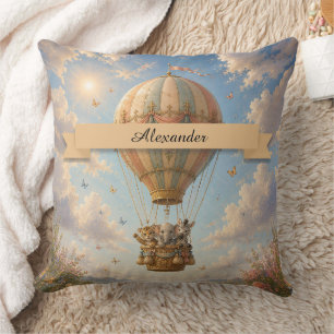 Coussin Ballon à air chaud Animaux de la Jungle Nom person