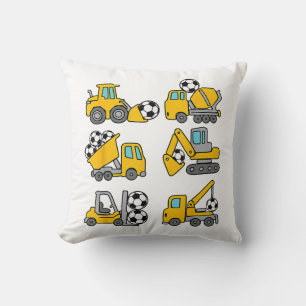 Coussin Ballon de Football Enfants Football Camions de Con