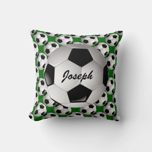Coussin Ballon de football personnalisé sur le motif du (Recto)