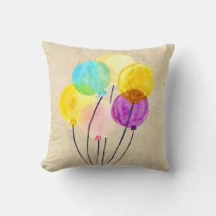 Coussin Ballons d'aquarelle pastel mignons