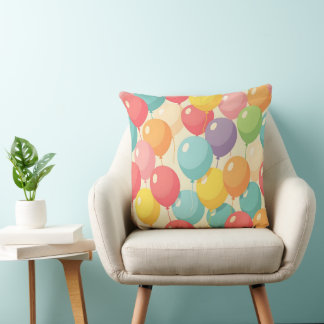 Coussin Ballons de fête de différentes couleurs