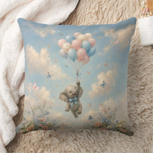 Coussin Ballons flottants éléphant bébé