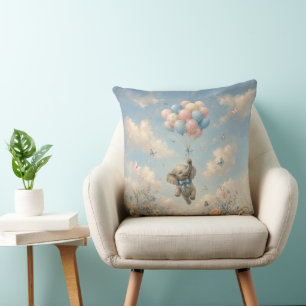 Coussin Ballons flottants éléphant bébé
