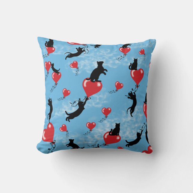 Coussin Ballons rouges volants (Recto)
