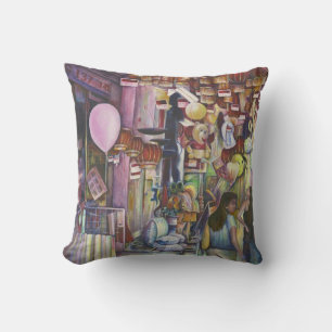 Coussin Balloon rose soleil et lune, Singapour