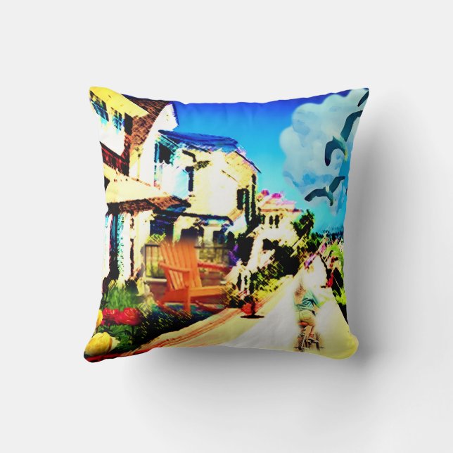 Coussin Balnéaire Bayside Living The Dream (Verso)