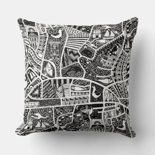 Coussin balnéaire rural noir