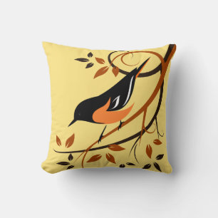 Coussin Baltimore Oriole Bird