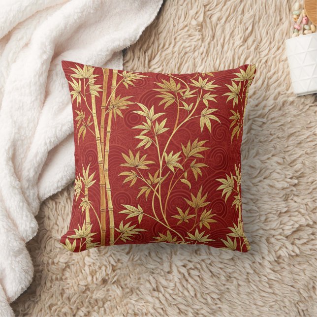 Coussin Bambou cramoisi Est-Asiatique (1) (Couverture)